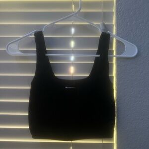 black square neck tank top from forever 21, size S